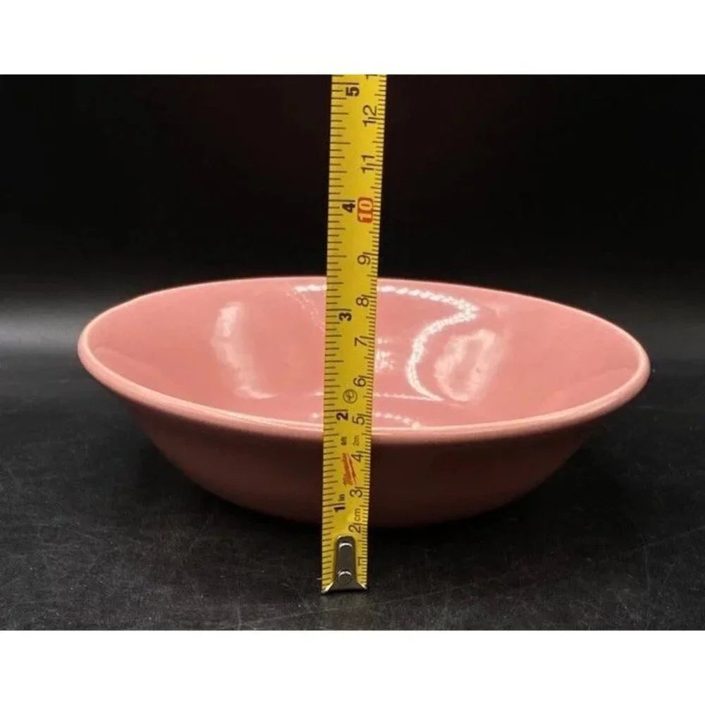 Bauer Pottery USA Dusty Rose Pink Soup Bowl 7.25”